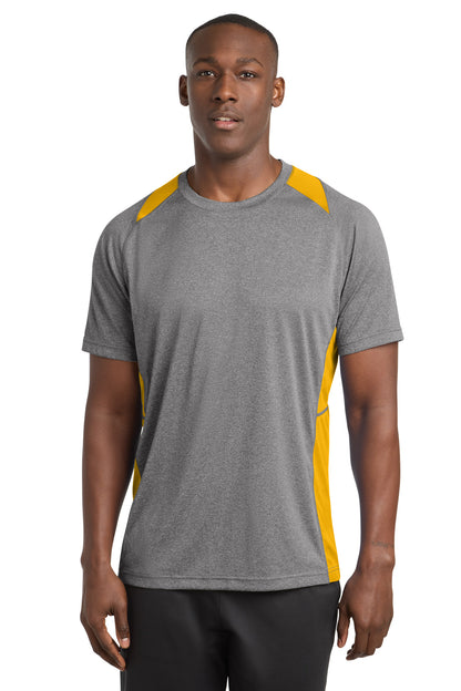 Sport-Tek Heather Colorblock Contender Tee. ST361 (Choose Your Design)