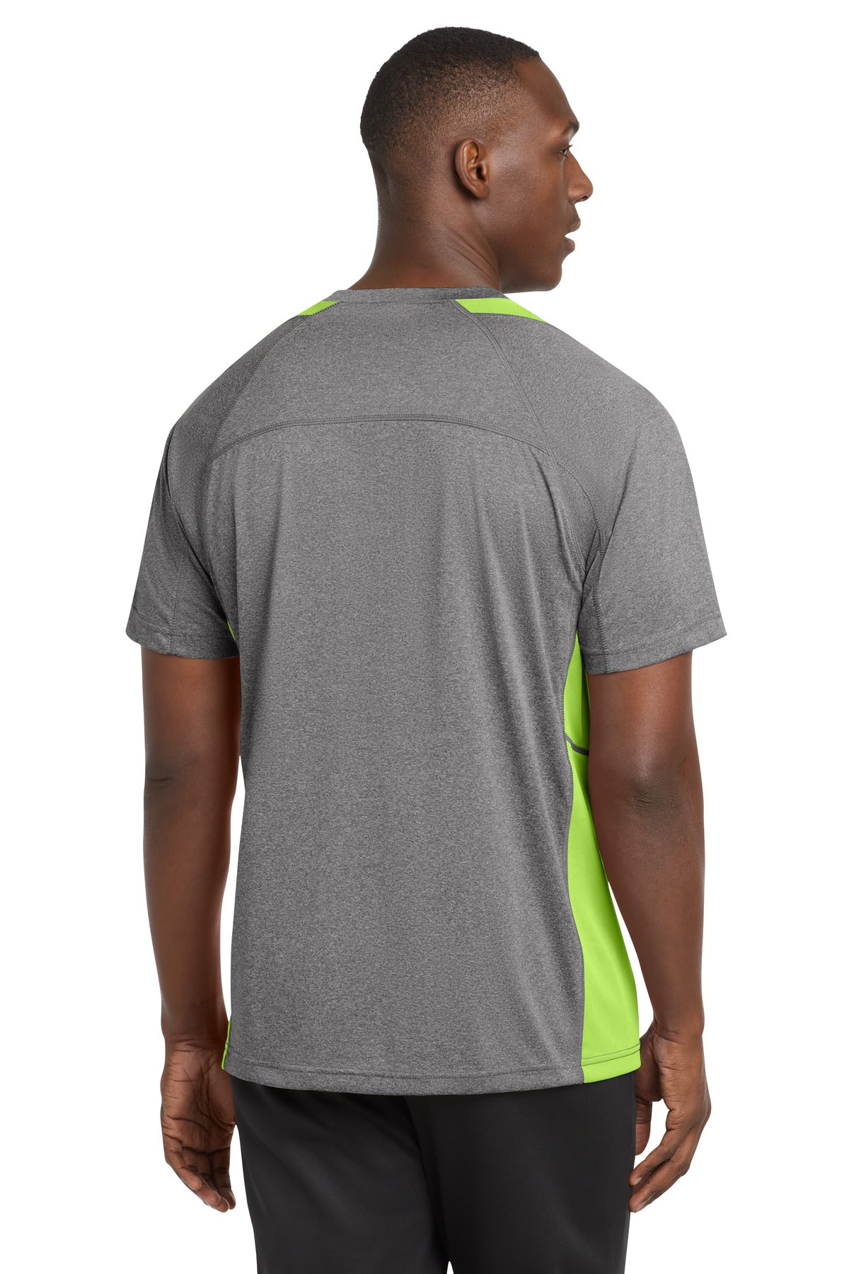 Sport-Tek Heather Colorblock Contender Tee. ST361 (Choose Your Design)