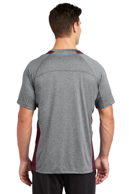 Sport-Tek Heather Colorblock Contender Tee. ST361 (Choose Your Design)