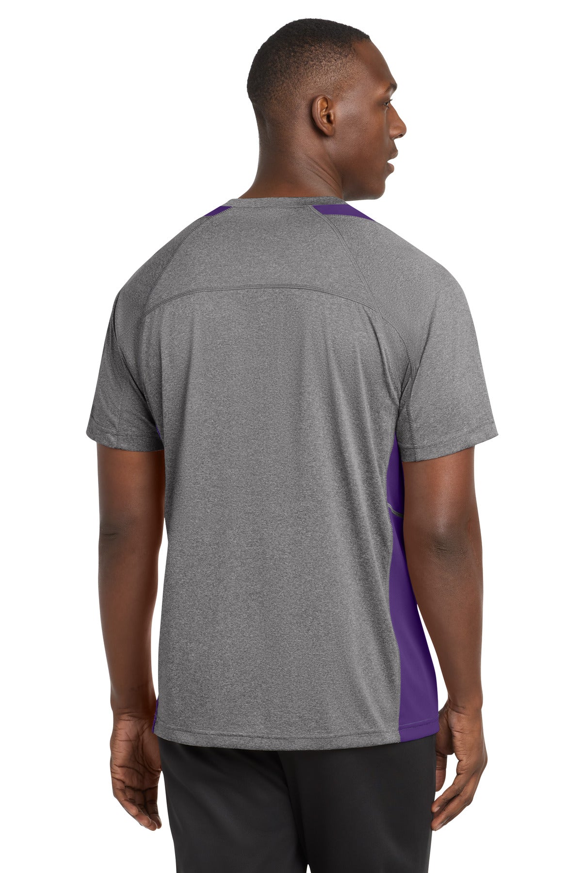 Sport-Tek Heather Colorblock Contender Tee. ST361 (Choose Your Design)