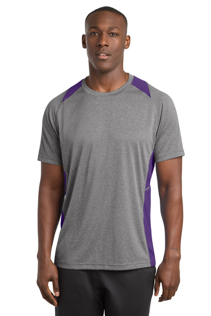 Sport-Tek Heather Colorblock Contender Tee. ST361 (Choose Your Design)