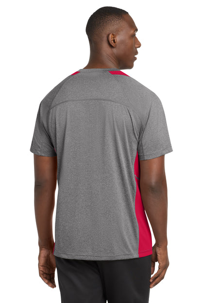Sport-Tek Heather Colorblock Contender Tee. ST361 (Choose Your Design)