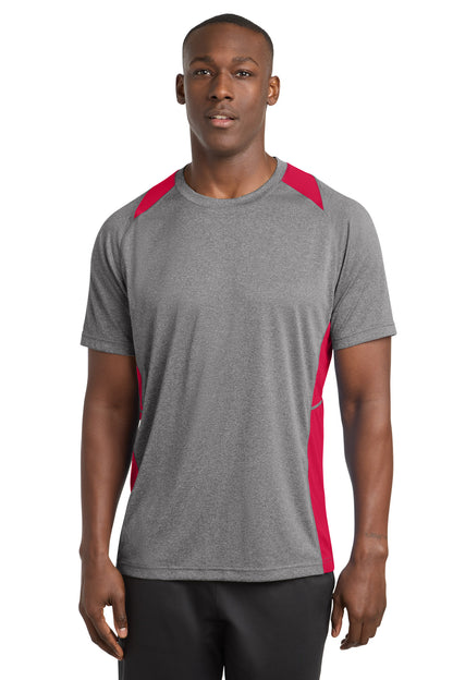 Sport-Tek Heather Colorblock Contender Tee. ST361 (Choose Your Design)