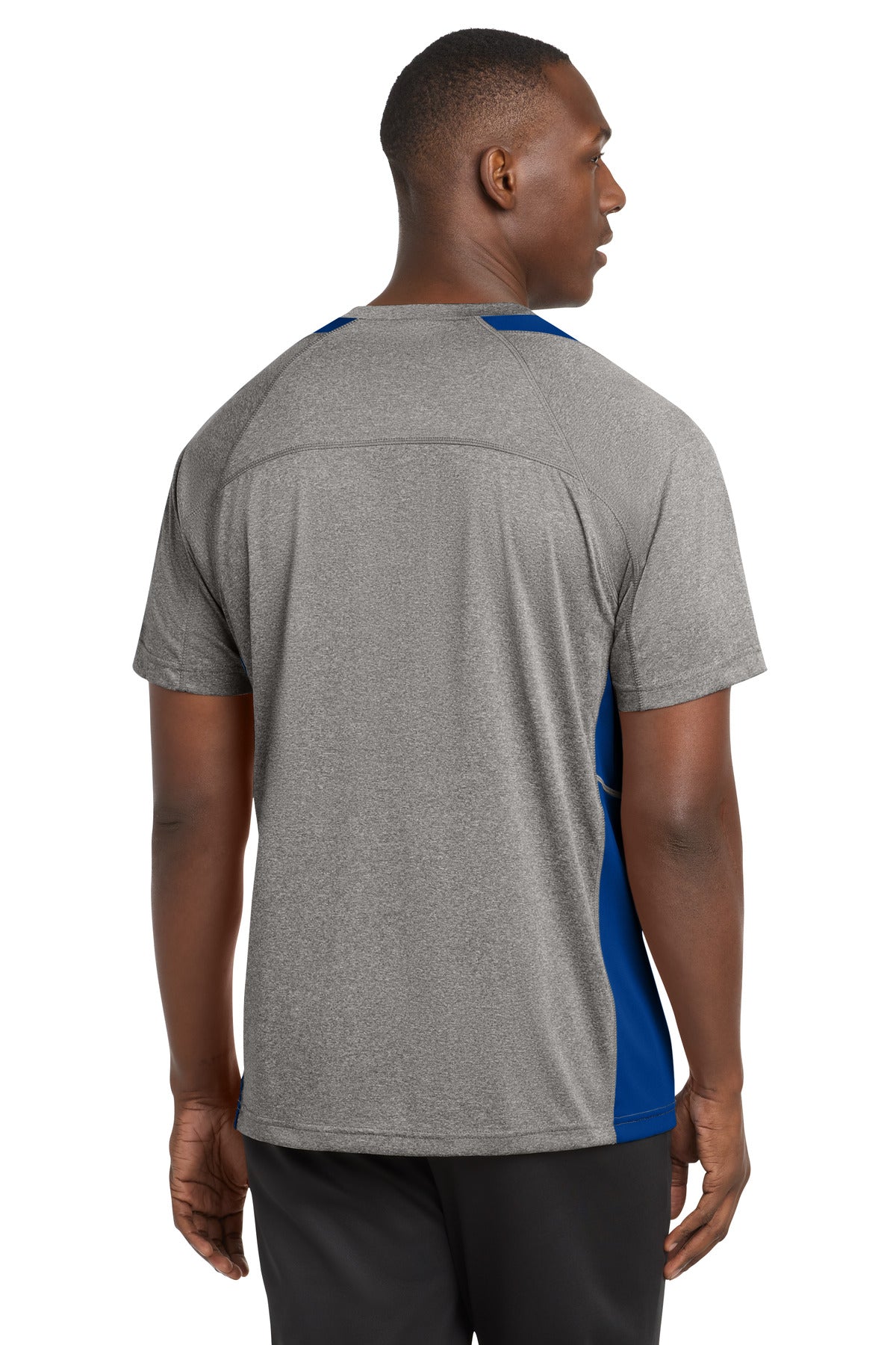 Sport-Tek Heather Colorblock Contender Tee. ST361 (Choose Your Design)