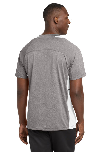 Sport-Tek Heather Colorblock Contender Tee. ST361 (Choose Your Design)