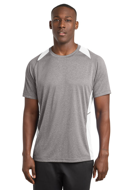 Sport-Tek Heather Colorblock Contender Tee. ST361 (Choose Your Design)