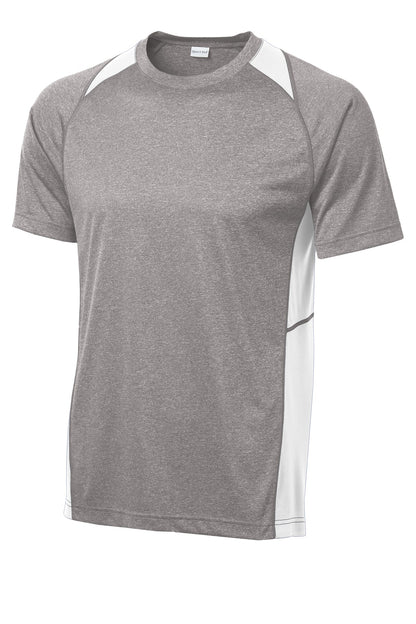 Sport-Tek Heather Colorblock Contender Tee. ST361 (Choose Your Design)