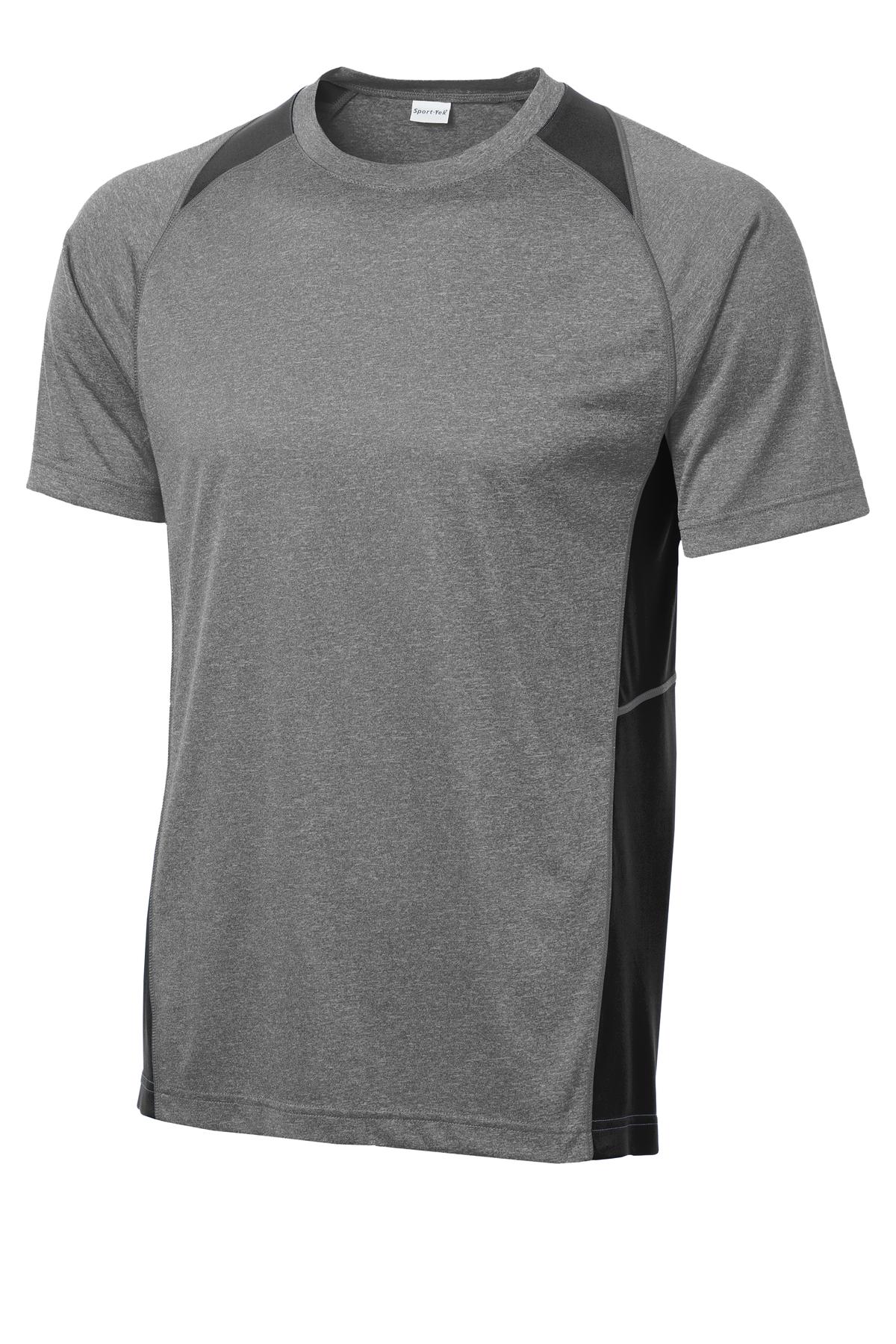 Sport-Tek Heather Colorblock Contender Tee. ST361 (Choose Your Design)
