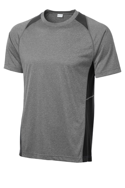 Sport-Tek Heather Colorblock Contender Tee. ST361 (Choose Your Design)