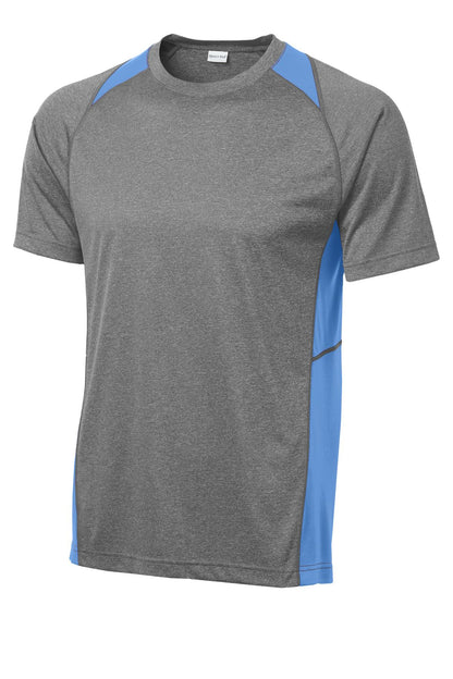 Sport-Tek Heather Colorblock Contender Tee. ST361 (Choose Your Design)