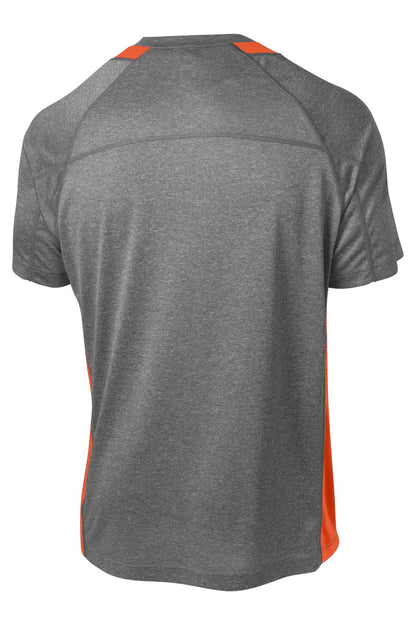 Sport-Tek Heather Colorblock Contender Tee. ST361 (Choose Your Design)