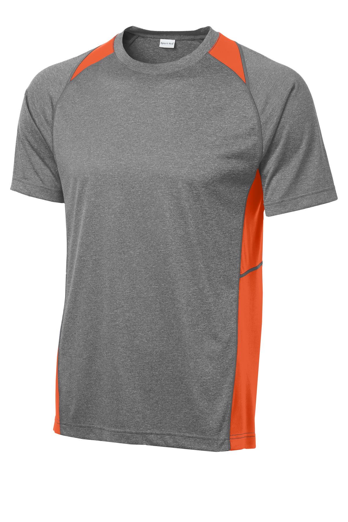 Sport-Tek Heather Colorblock Contender Tee. ST361 (Choose Your Design)