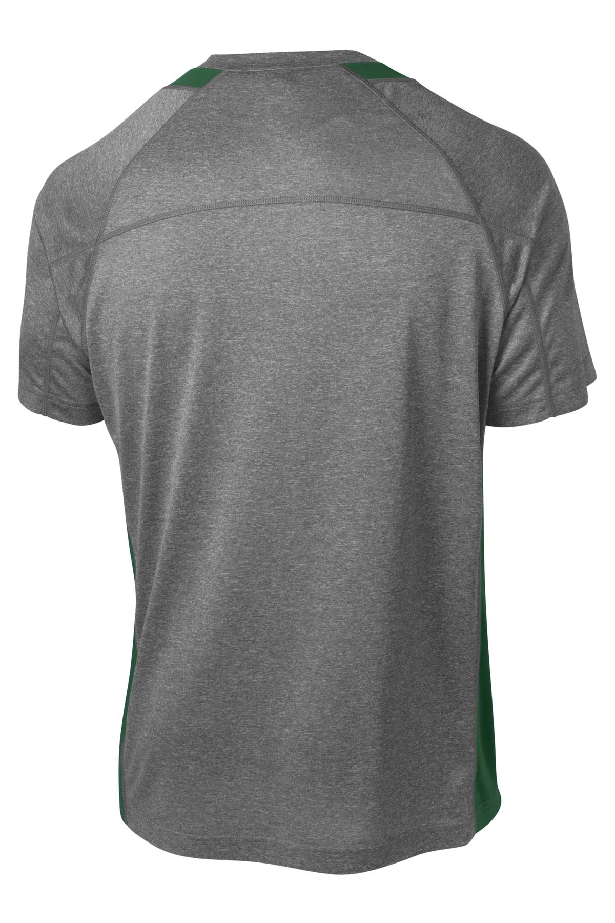 Sport-Tek Heather Colorblock Contender Tee. ST361 (Choose Your Design)