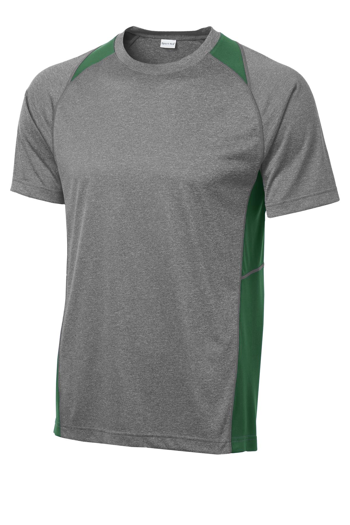 Sport-Tek Heather Colorblock Contender Tee. ST361 (Choose Your Design)