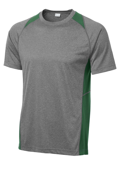 Sport-Tek Heather Colorblock Contender Tee. ST361 (Choose Your Design)