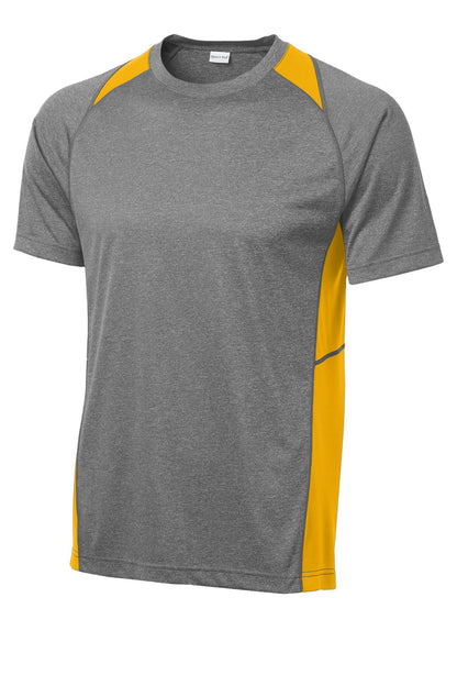 Sport-Tek Heather Colorblock Contender Tee. ST361 (Choose Your Design)