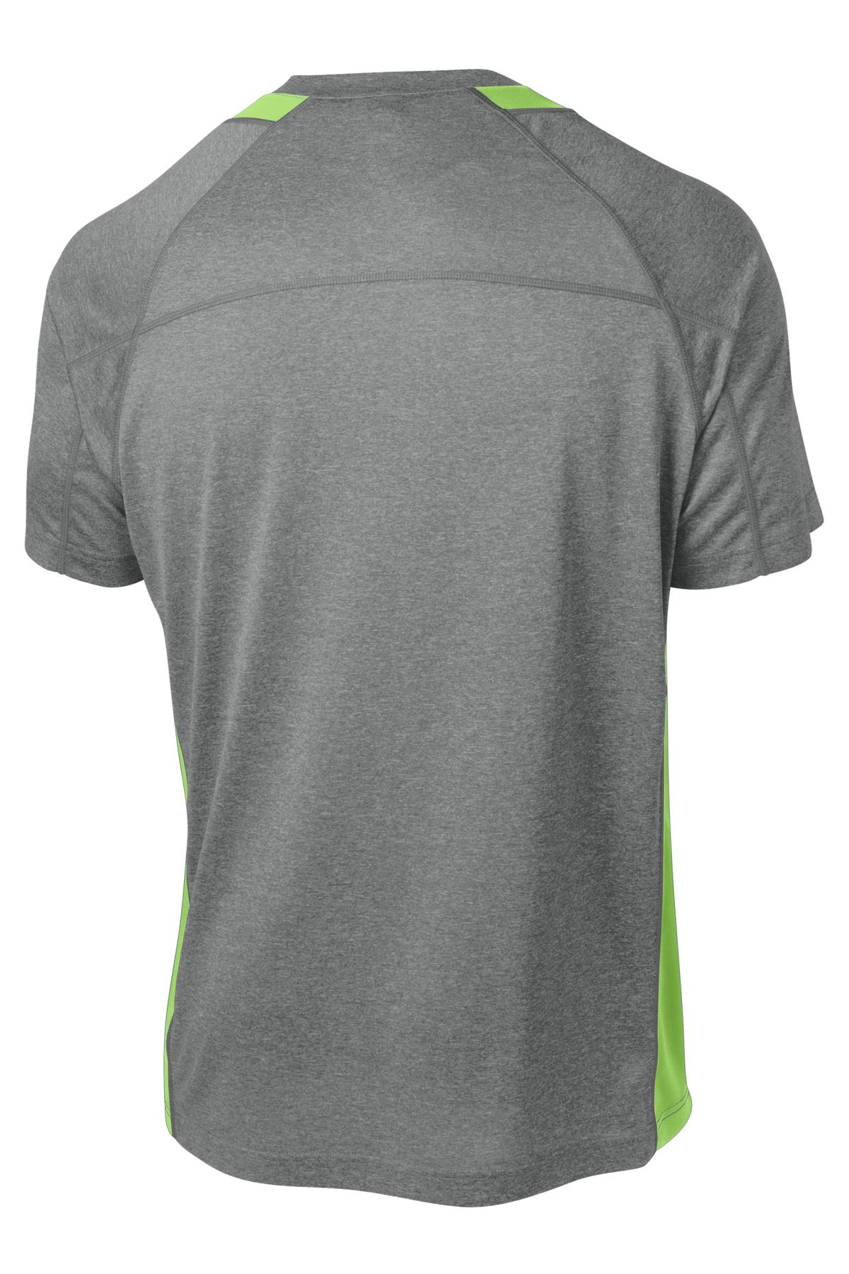 Sport-Tek Heather Colorblock Contender Tee. ST361 (Choose Your Design)