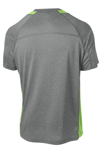 Sport-Tek Heather Colorblock Contender Tee. ST361 (Choose Your Design)