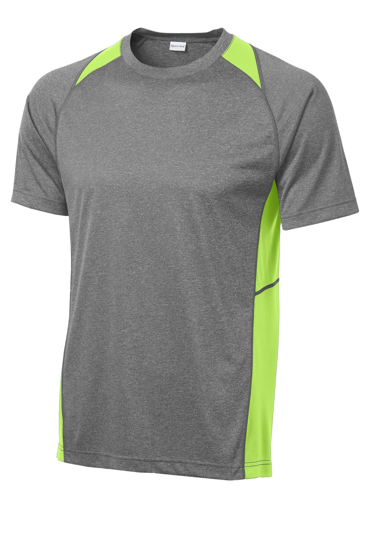 Sport-Tek Heather Colorblock Contender Tee. ST361 (Choose Your Design)