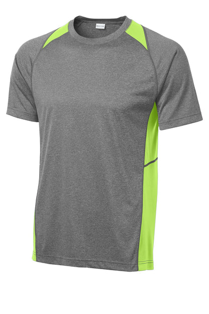Sport-Tek Heather Colorblock Contender Tee. ST361 (Choose Your Design)