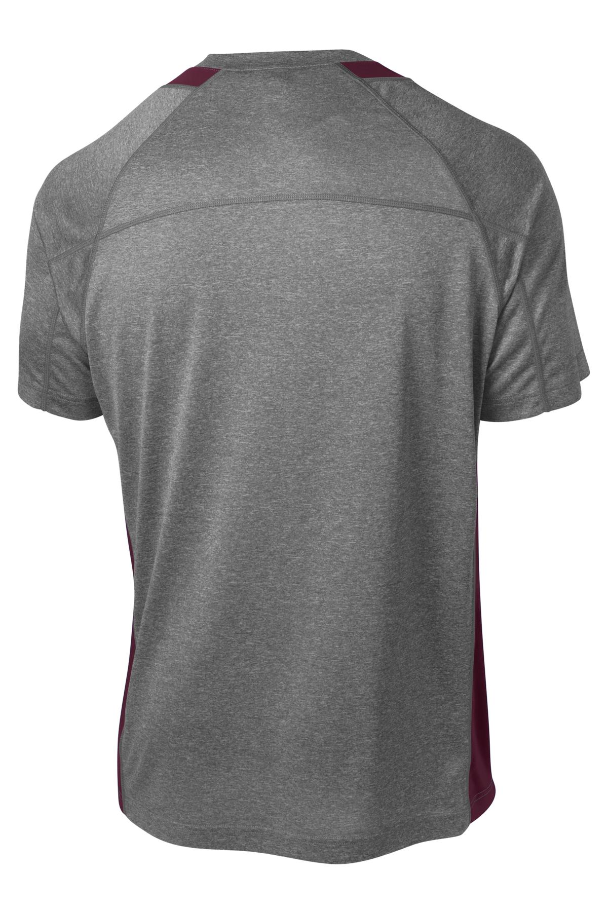Sport-Tek Heather Colorblock Contender Tee. ST361 (Choose Your Design)