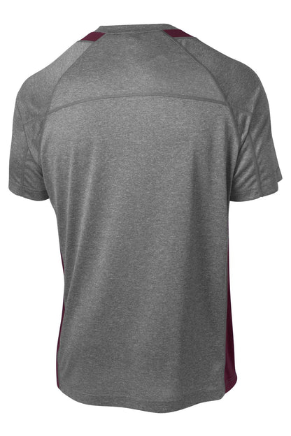 Sport-Tek Heather Colorblock Contender Tee. ST361 (Choose Your Design)