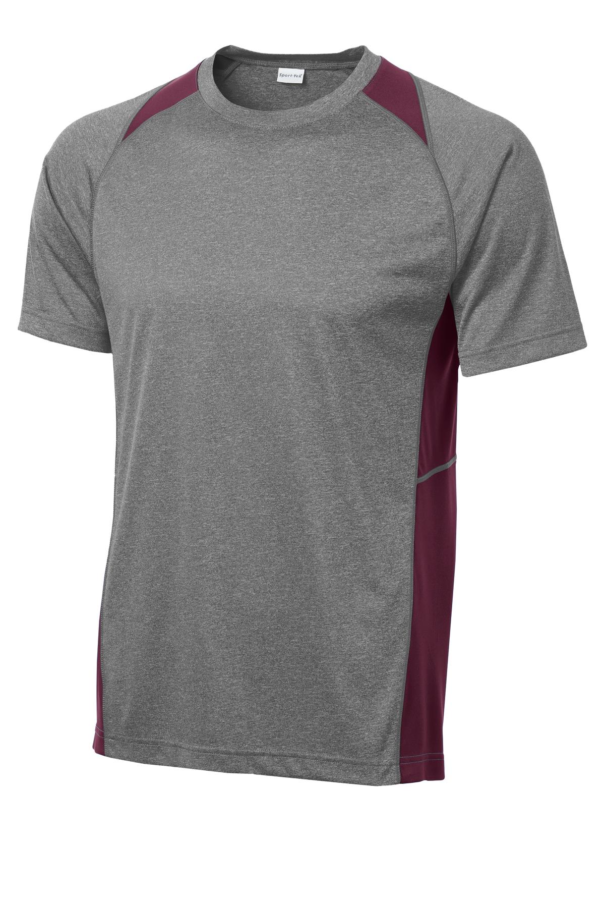 Sport-Tek Heather Colorblock Contender Tee. ST361 (Choose Your Design)