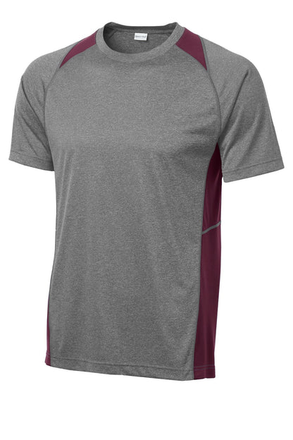 Sport-Tek Heather Colorblock Contender Tee. ST361 (Choose Your Design)