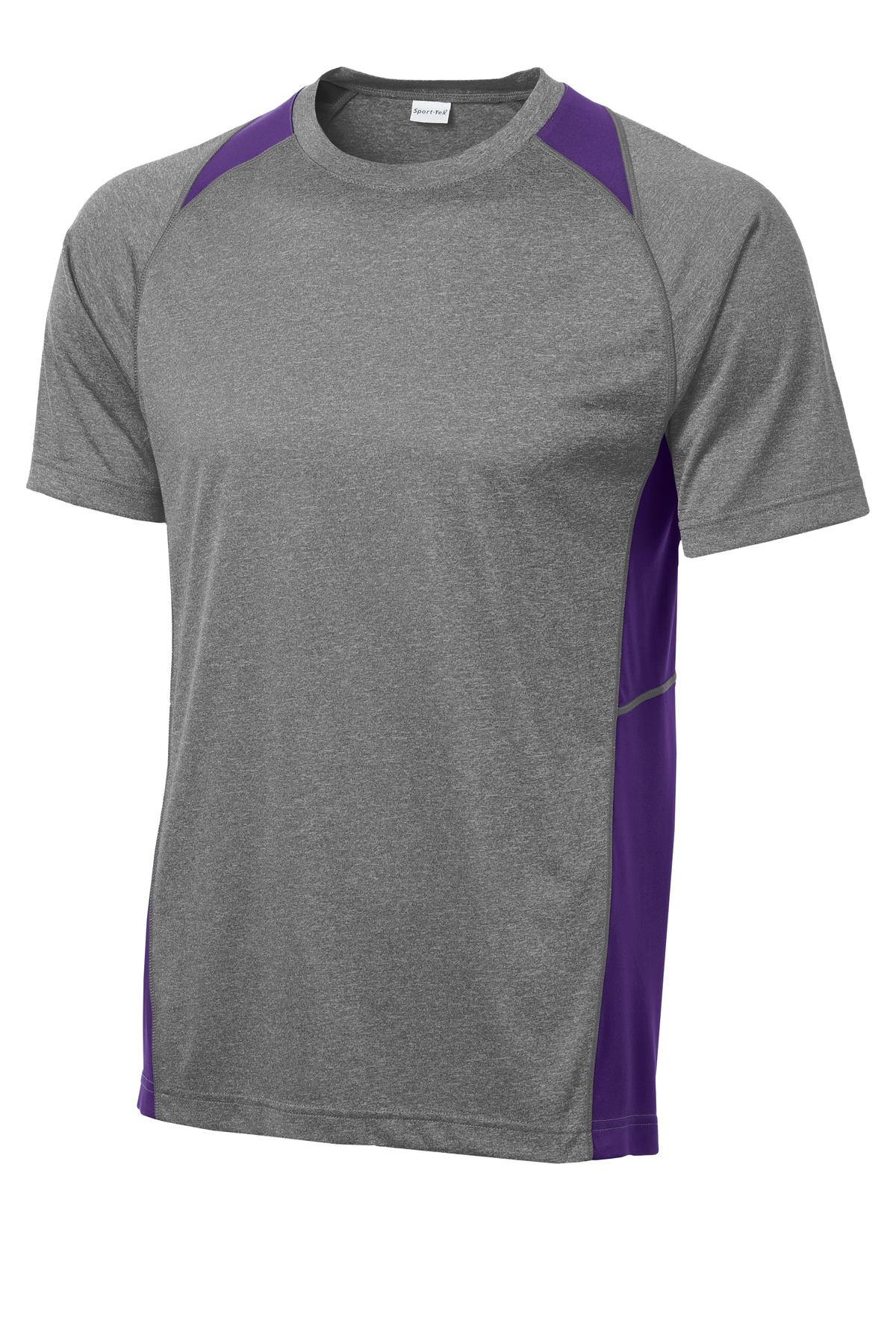 Sport-Tek Heather Colorblock Contender Tee. ST361 (Choose Your Design)
