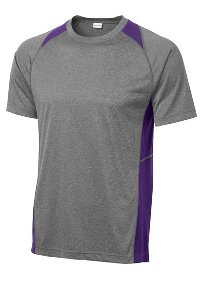 Sport-Tek Heather Colorblock Contender Tee. ST361 (Choose Your Design)