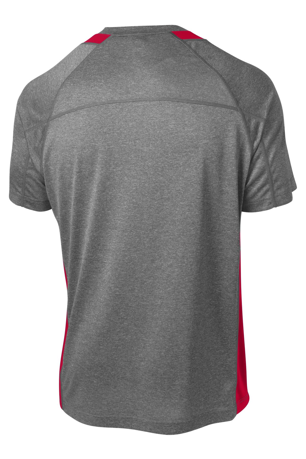 Sport-Tek Heather Colorblock Contender Tee. ST361 (Choose Your Design)