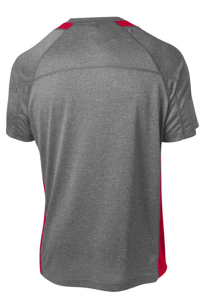 Sport-Tek Heather Colorblock Contender Tee. ST361 (Choose Your Design)