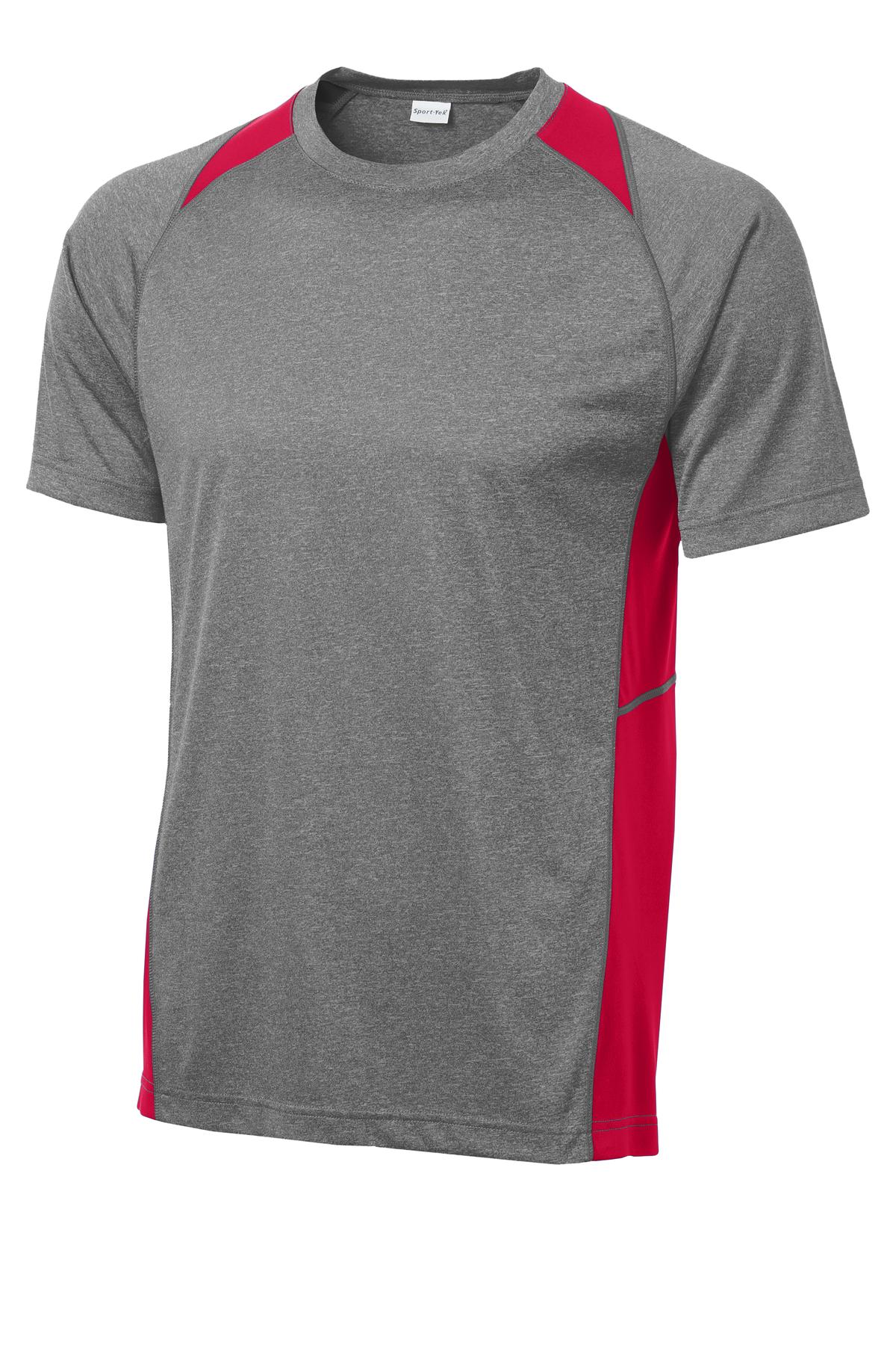 Sport-Tek Heather Colorblock Contender Tee. ST361 (Choose Your Design)