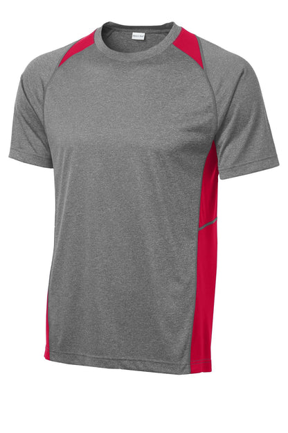 Sport-Tek Heather Colorblock Contender Tee. ST361 (Choose Your Design)