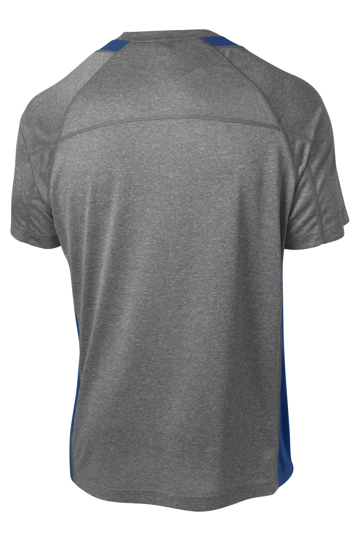 Sport-Tek Heather Colorblock Contender Tee. ST361 (Choose Your Design)