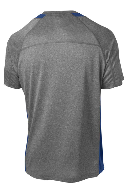 Sport-Tek Heather Colorblock Contender Tee. ST361 (Choose Your Design)