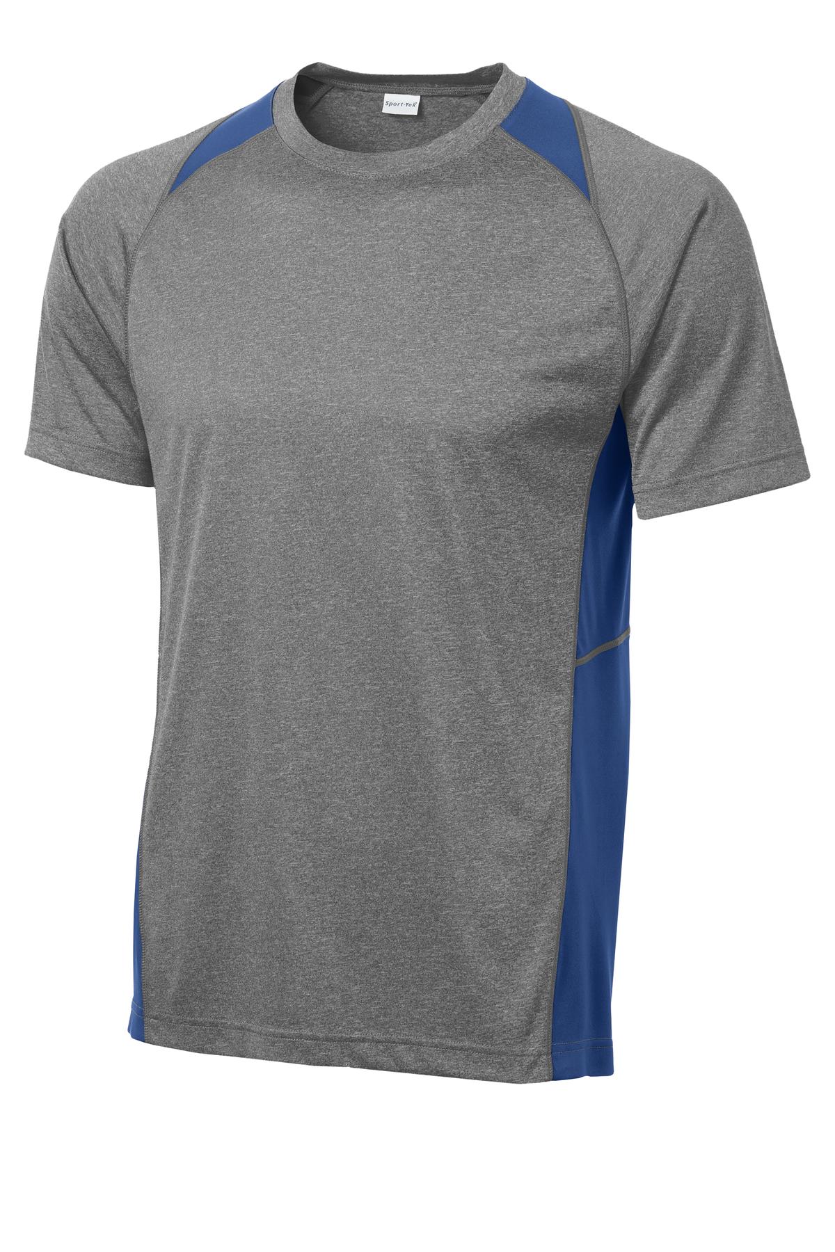 Sport-Tek Heather Colorblock Contender Tee. ST361 (Choose Your Design)