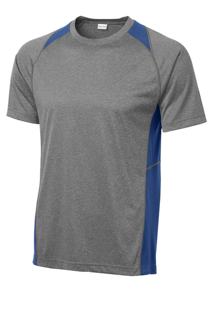 Sport-Tek Heather Colorblock Contender Tee. ST361 (Choose Your Design)