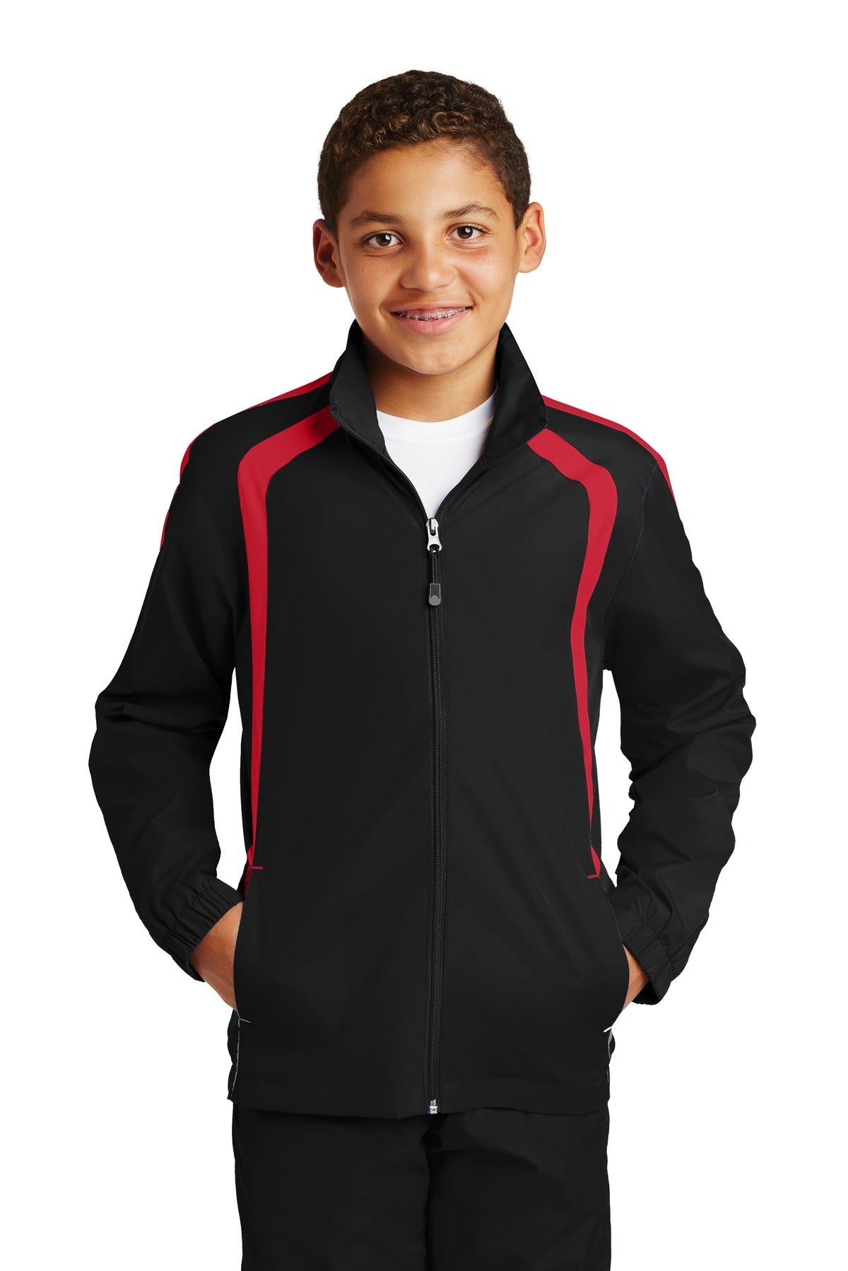 Sport-Tek Youth Colorblock Raglan Jacket. YST60 (Choose Your Logo)
