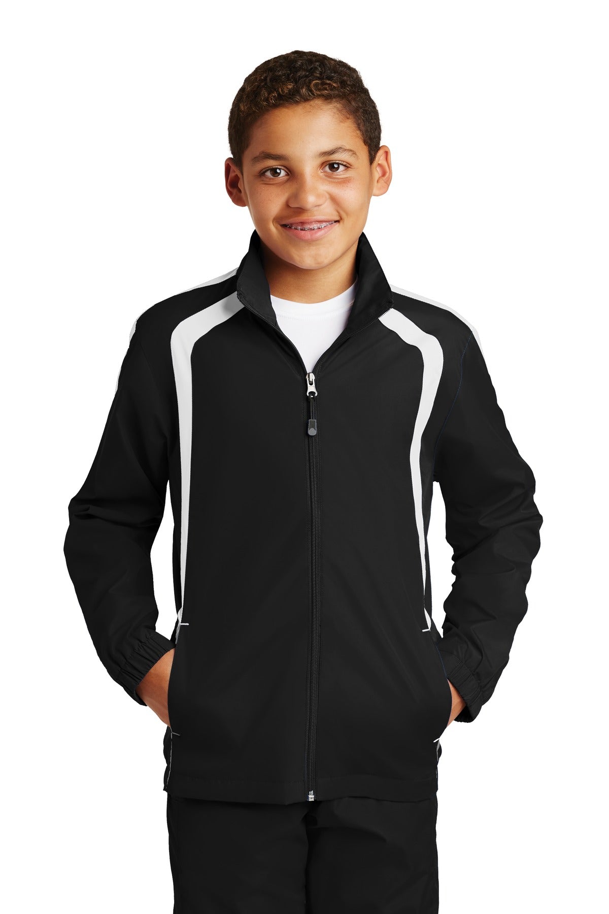 Sport-Tek Youth Colorblock Raglan Jacket. YST60 (Choose Your Logo)