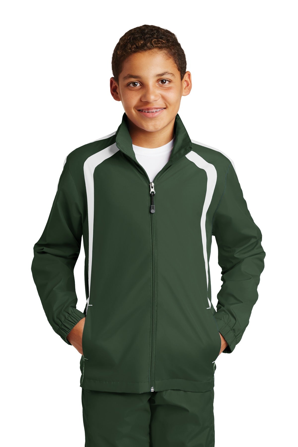 Sport-Tek Youth Colorblock Raglan Jacket. YST60 (Choose Your Logo)