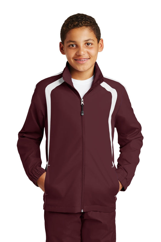 Sport-Tek Youth Colorblock Raglan Jacket. YST60 (Choose Your Logo)