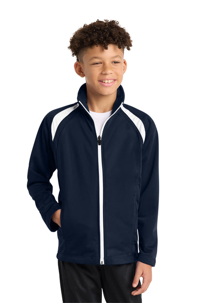 Sport-Tek Youth Tricot Track Jacket. YST90 (Choose Your Design)