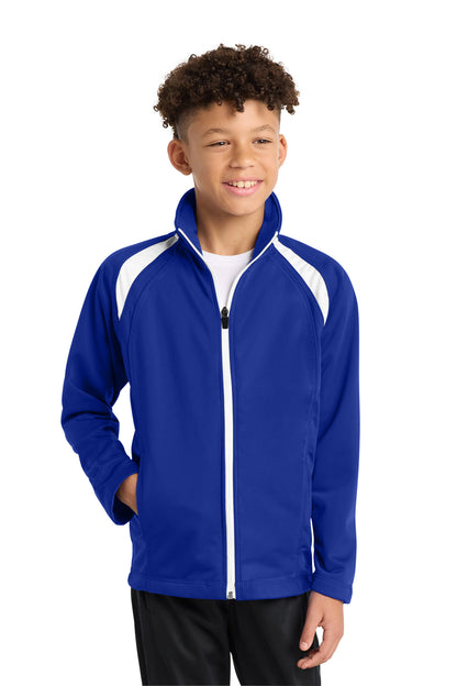 Sport-Tek Youth Tricot Track Jacket. YST90 (Choose Your Design)