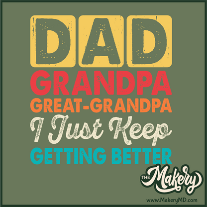 Dad, Grandpa, Great-Grandpa, I Just Keep Getting Better
