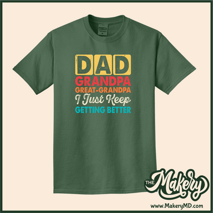 Dad, Grandpa, Great-Grandpa, I Just Keep Getting Better