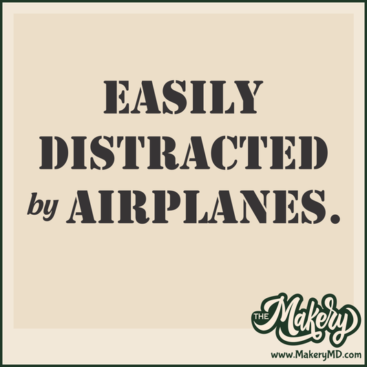 Easily Distracted by Airplanes product card
