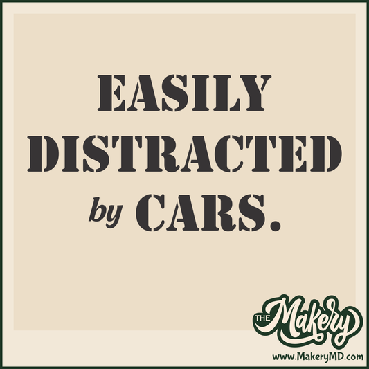 Easily Distracted by Cars product card