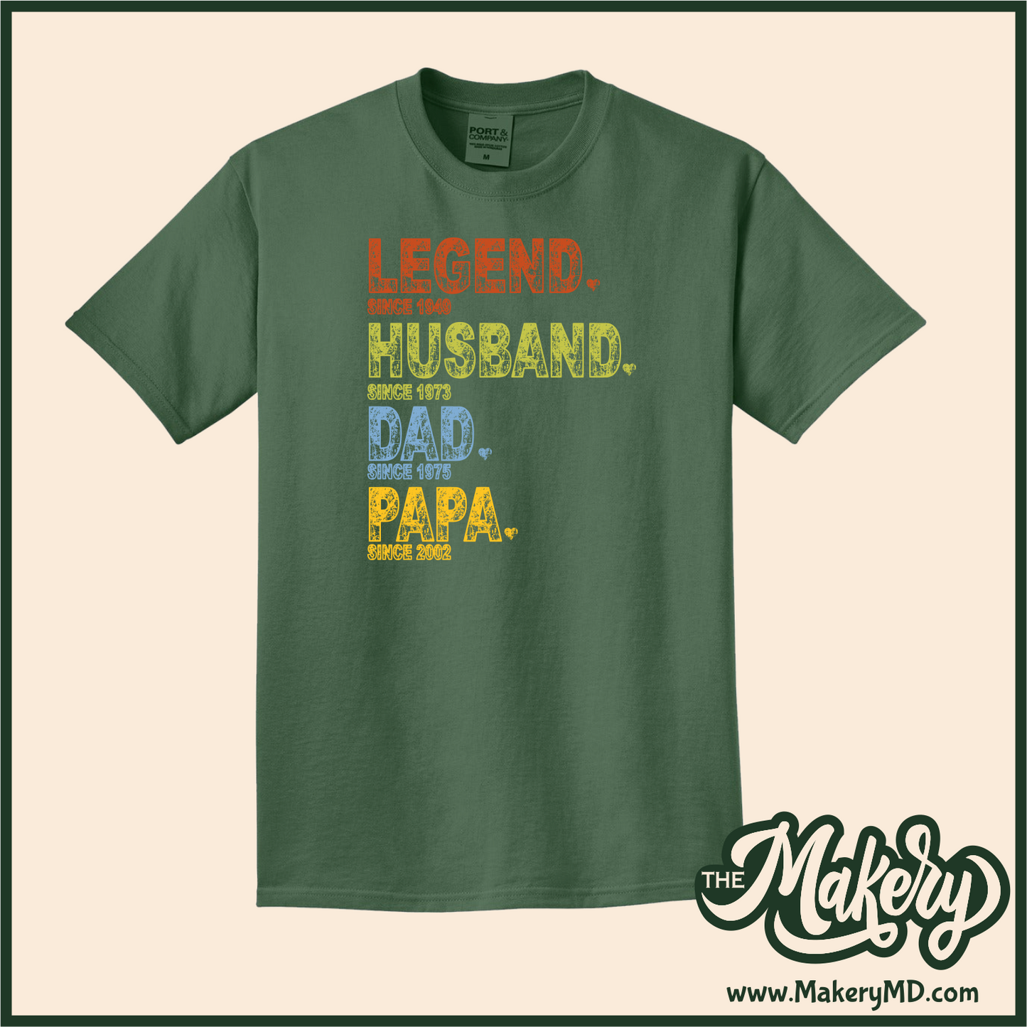Legend. Husband. Dad. Papa. (Customizable)