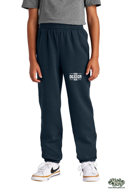 District Youth V.I.T. Fleece Sweatpant. DT6112Y (Choose Your Design)
